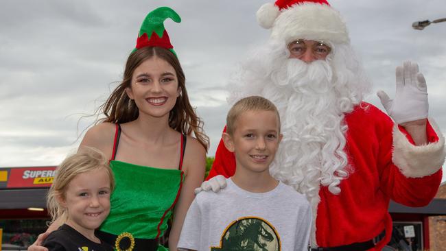 Amelia and Matthew Shipston with Santa at the 2018 Gatton Christmas Carnival