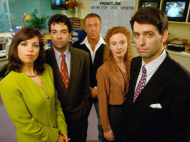 Kennedy played investigative reporter Brooke Vandenberg in the satirical current affairs show Frontline. Husband Rob Sitch was Mike Moore, the show’s anchor.