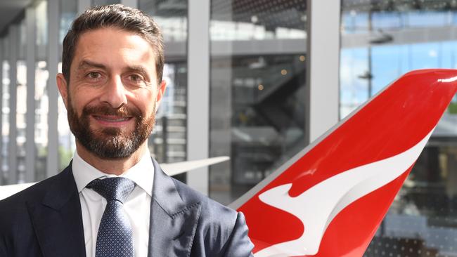 Tino La Spina, the chief executive of Qantas International, will leave the group, as it continues to reduce the size of its business in the COVID-19 pandemic. Picture: Dean Lewins/AAP