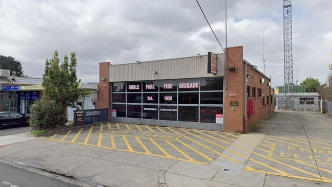 A fire truck was damaged at Noble Park fire station on Buckley St on May 16. Picture: Google Street View.