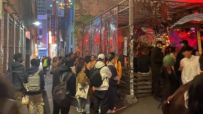 Crowds at Ferdydurke nightclub in Melbourne’s CBD.