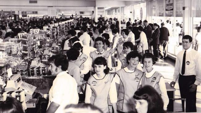 There were plenty of check-out chicks and no self-serve machines in sight in 1969.