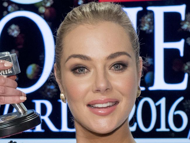 Best Actress Jessica Marais. 58th Logies Awards 2016 at Crown Casino. Picture: Jason Edwards