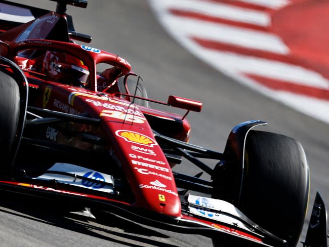 AUSTIN, TEXAS - OCTOBER 20: Charles Leclerc of Monaco driving the (16) Ferrari SF-24 on track during the F1 Grand Prix of United States at Circuit of The Americas on October 20, 2024 in Austin, Texas.   Chris Graythen/Getty Images/AFP (Photo by Chris Graythen / GETTY IMAGES NORTH AMERICA / Getty Images via AFP)