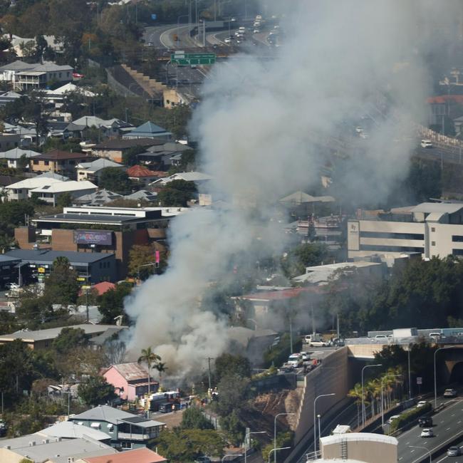 The home is next to the South East Freeway at Woolloongabba.