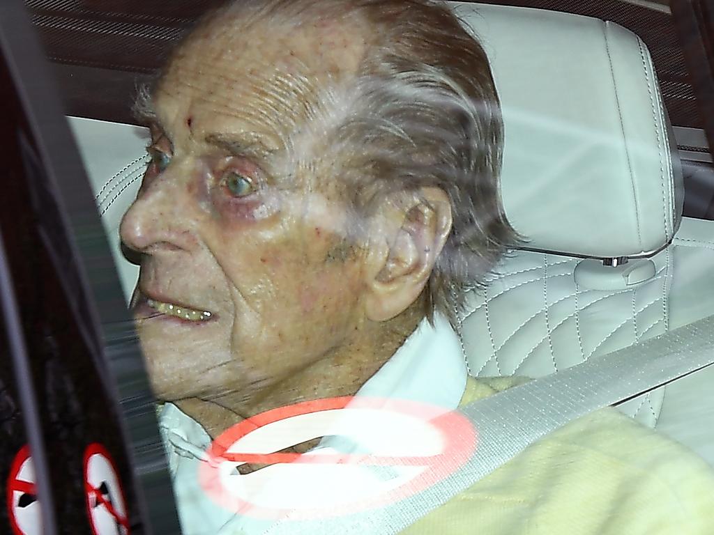 Prince Philip, Duke of Edinburgh is seen leaving King Edward VII Hospital. Picture: Jeff Spicer