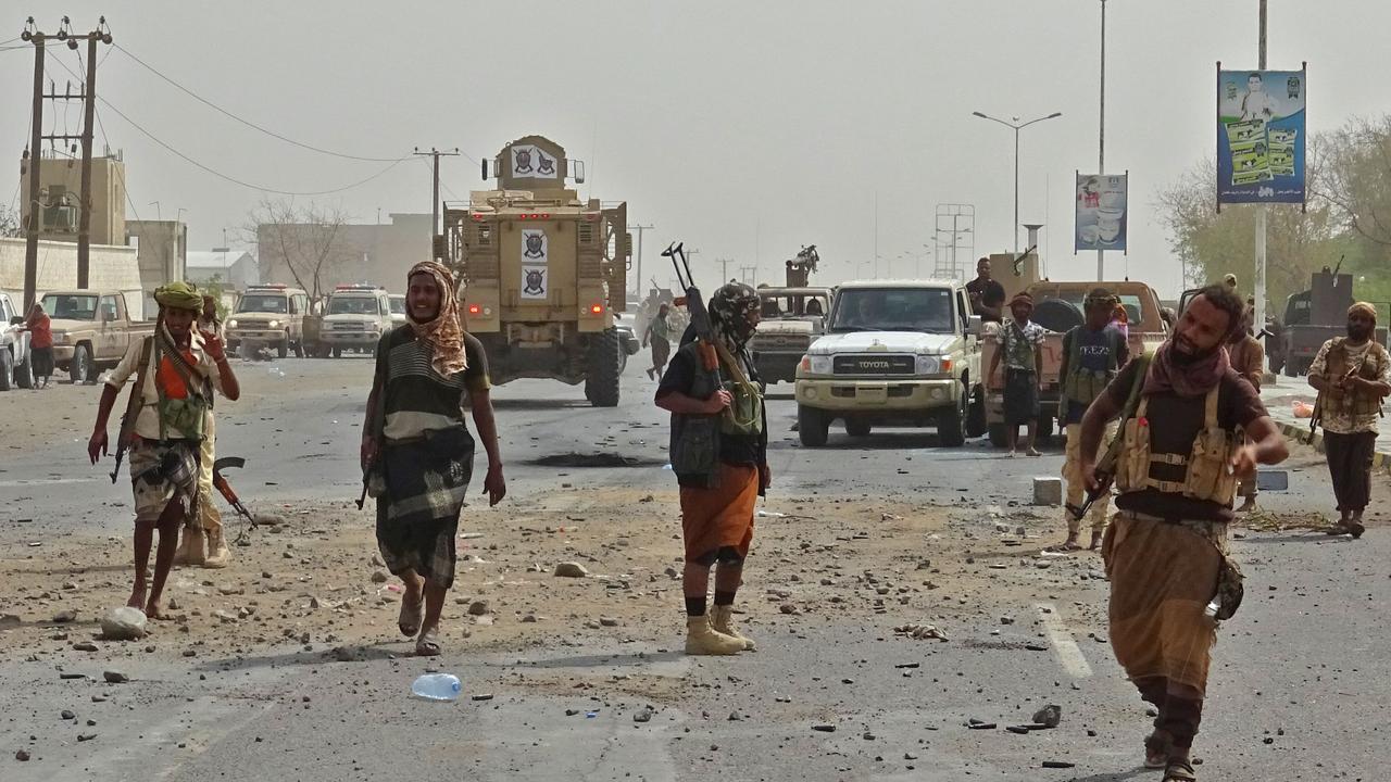 Pro-government forces say they have now entered Hodeida. Picture: AFP