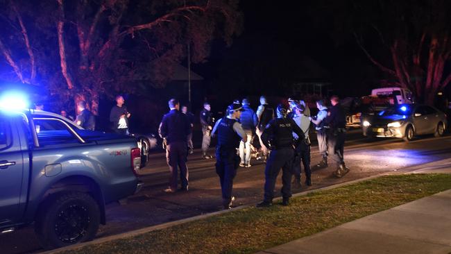 Police descend on the Warriewood McDonald’s restaurant. Exclusive picture: Gordon McComiskie