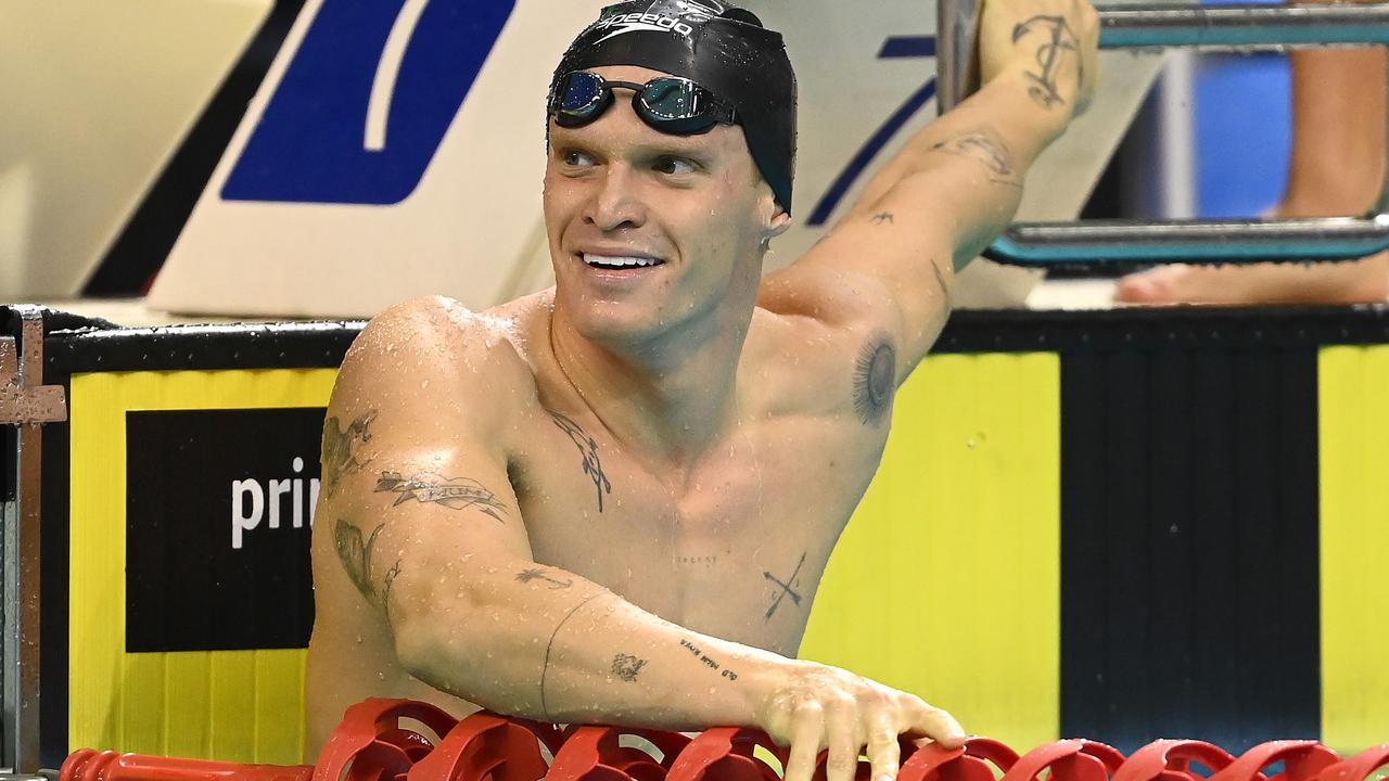 Cody Simpson of Australia catches his breath after competing in the Mens 100 metre Freestyle during day four of the 2022 Australian Swimming Championships at SA Aquatic &amp; Leisure Centre on May 21, 2022 in Adelaide, Australia. (Photo by Quinn Rooney/Getty Images)