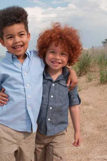 Biracial babies with red hot sale hair