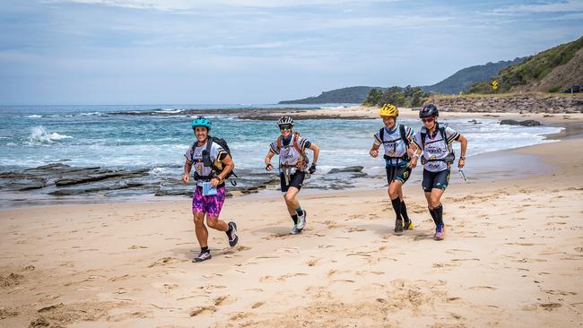 The Mountain Designs Wild Women adventure racing team in action. Picture: Margarete Oti Oliveira