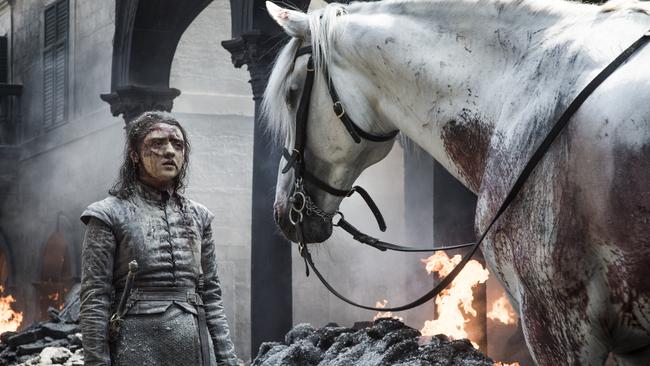 Arya tries to save as many people as she can from the destruction of King’s Landing. Picture: Supplied/ HBO 