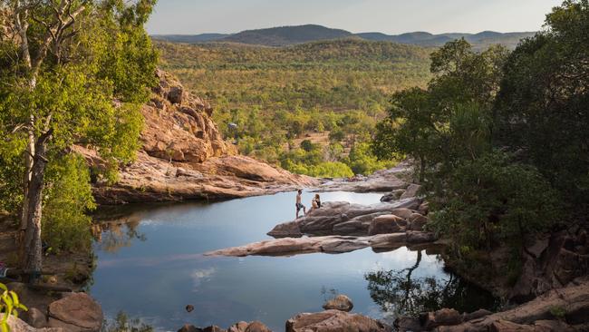 Gunlom top pools pictured in drier times. Picture: Tourism NT/James Fisher