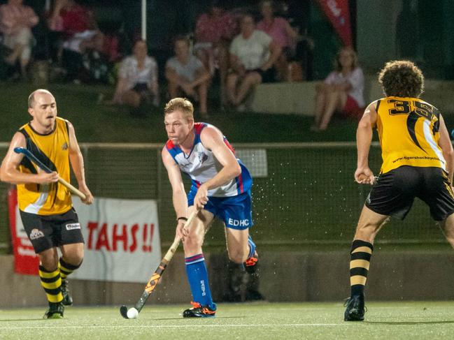 Calvin Farmilo was outstanding in Storm’s win over Nightcliff in the 2021 Darwin Hockey League Grand Final. Picture: Paul Markou