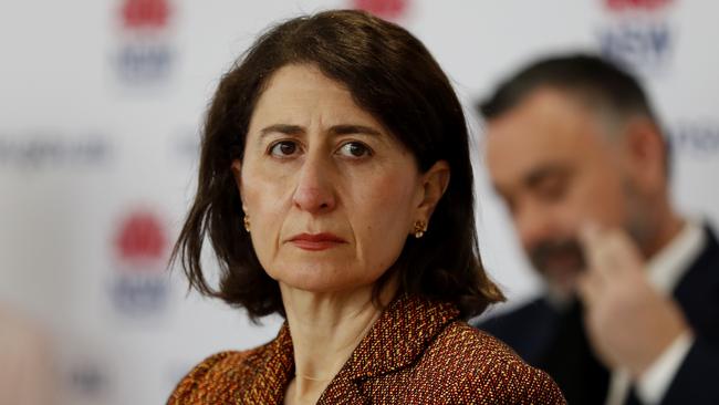 NSW Premier Gladys Berejiklian addresses the media to provide an update on COVID-19. Picture: NCA NewsWire / Nikki Short