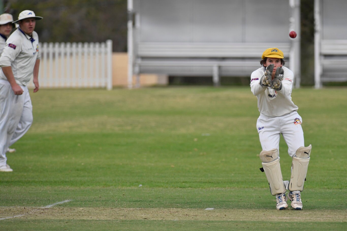 Northern Brothers Diggers keeper Cody Walker in action against Lockyer Lightning in round five Harding-Madsen Shield cricket at Rockville Oval, Saturday, October 19, 2019. Picture: Kevin Farmer