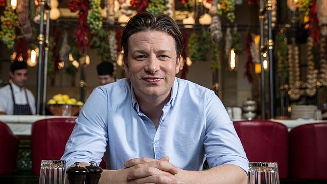 Jamie Oliver in his Adelaide restaurant Jamie’s Italian. Picture: Matt Turner