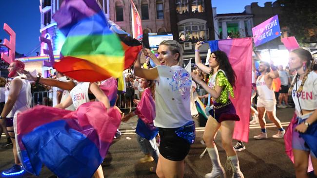 Marchers celebrated the historical occasion with colour.Picture: NCA NewsWire / Jeremy Piper