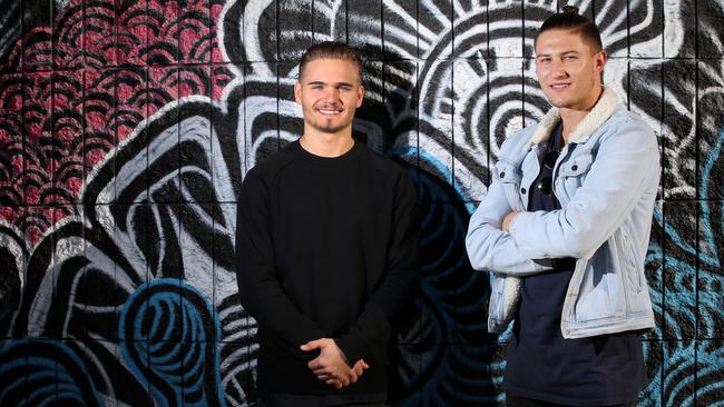 The Gold Coast founders of e-tailor Hismile Nik Mirkovic and Alex Tomic are looking to expand into international markets. Picture: Scott Fletcher