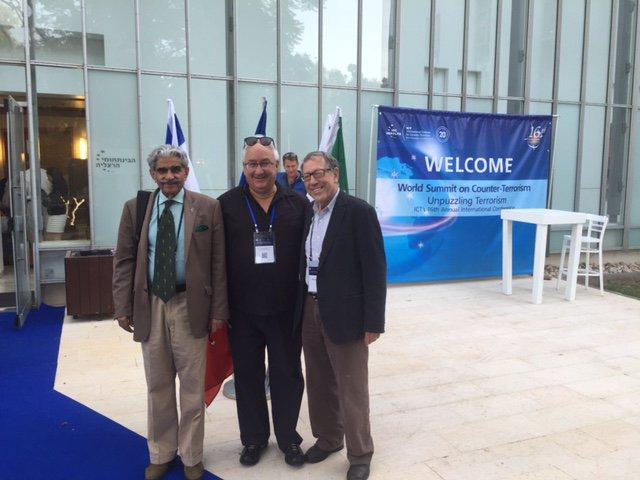 Twitter post by Irwin Cotler showing Michael Danby in Israel at the ICT World Summit on Counter Terrorism Conference.
