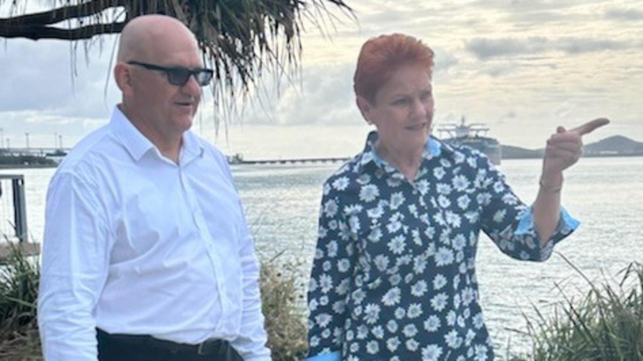 Andrew Jackson, One Nation’s candidate for the seat of Gladstone, with Pauline Hanson. Picture: Contributed