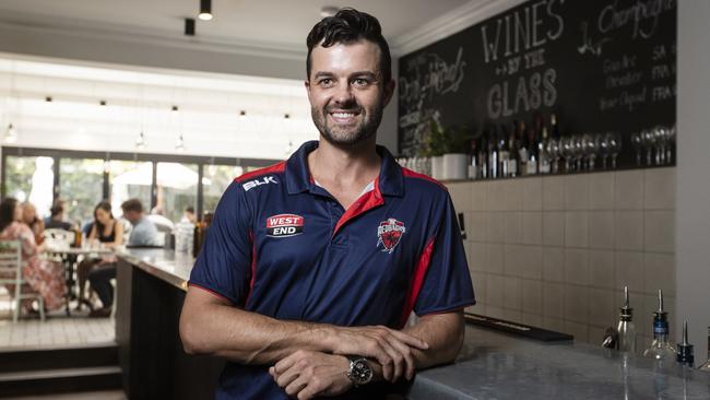 South Australian batsman Callum Ferguson at his bar Stone's Throw in Norwood. Picture SIMON CROSS