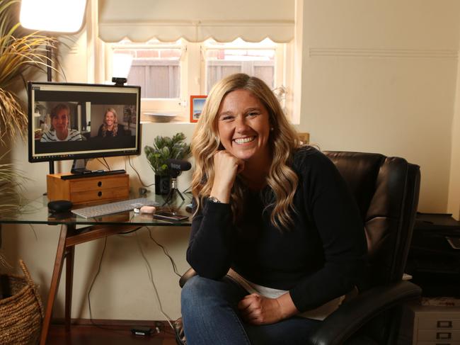 Social media expert Meg Coffey realised her home office was no substitute for a professional studio, and immediately went hunting for ways to upgrade it. Picture: Justin Benson-Cooper