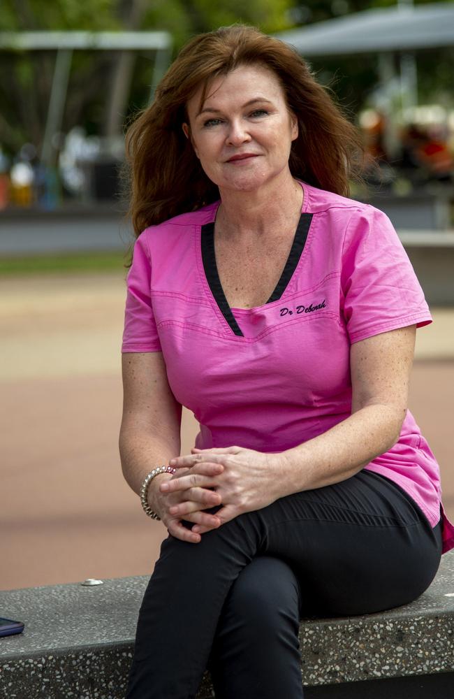 Dr Deborah Simmons in Moranbah after the Grosvenor mine blast. Picture: Daryl Wright