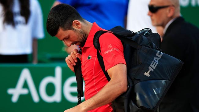 Serbia's Novak Djokovic at the Monte Carlo ATP Masters Series Tournament. Picture: Valery Hache/AFP