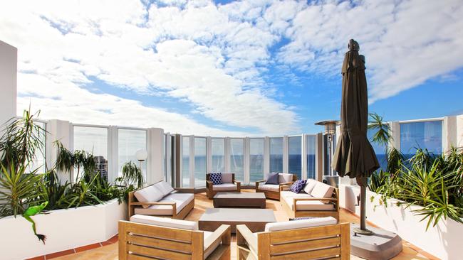 The penthouse boasts stunning views.