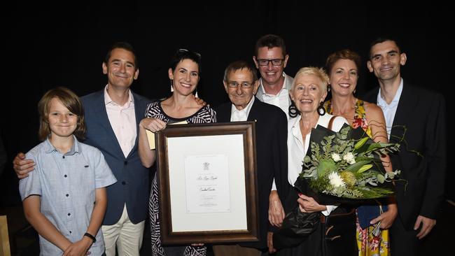 Reno Rossato with family at the Townsville Hospital and Health Service Staff Excellence Awards