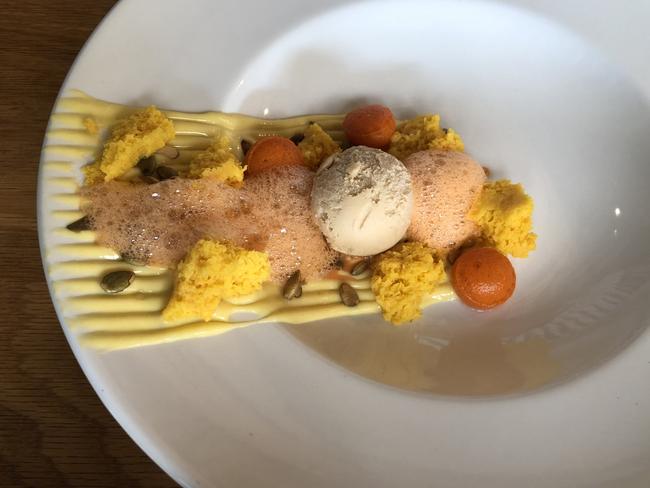 Pumpkin and carrot dessert at The Currant Shed. Pic Simon Wilkinson