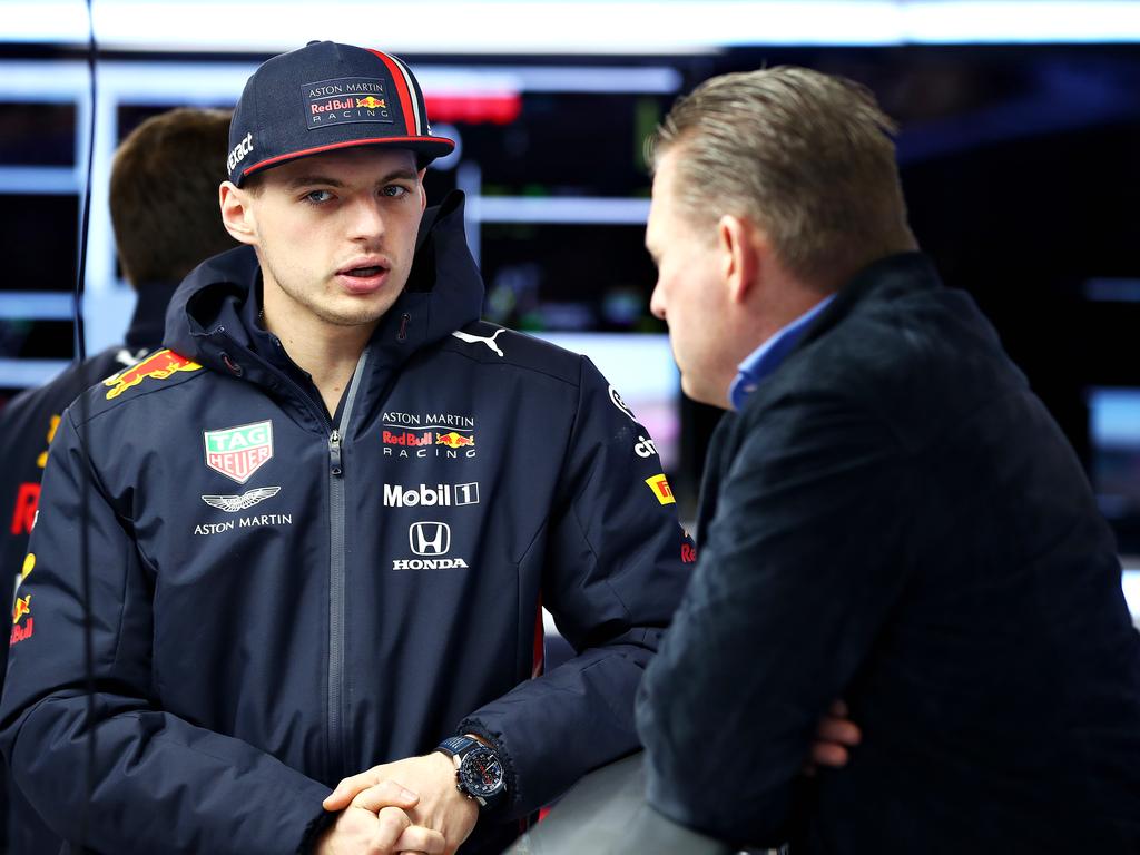 Mick has a ways to go to catch Max as he is pictured with his dad in 2019.