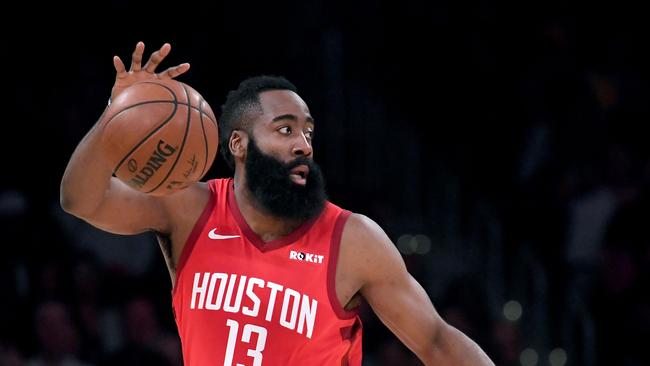 James Harden has apologised to China over a controversial tweet by the team's general manager backing the Hong Kong protests. Picture: Harry How/Getty/AFP