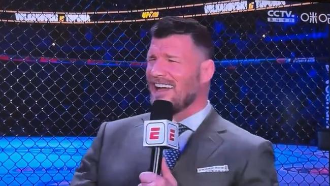 Michael Bisping's comments were broadcast live. Photo: Twitter.