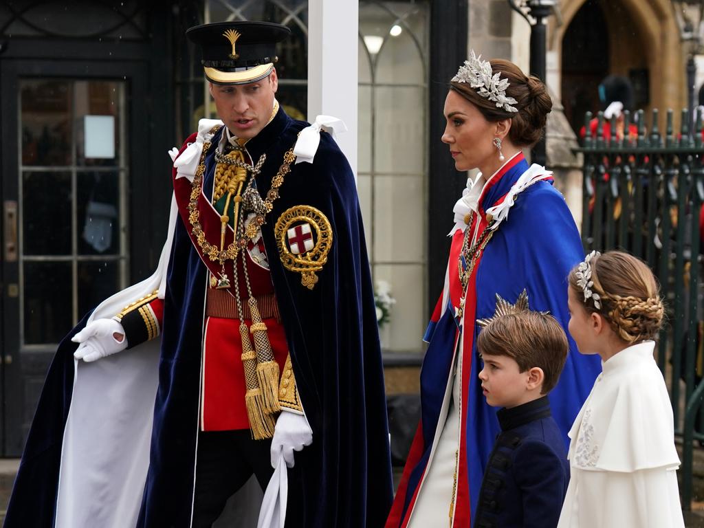 The family arriving at the coronation in May. Picture: Andrew Milligan - WPA Pool/Getty Images