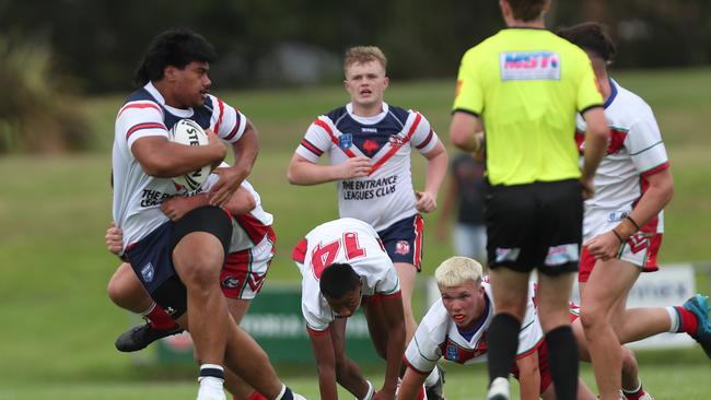 The Central Coast Roosters held off a late comeback to beat the Titans. Picture: Sue Graham