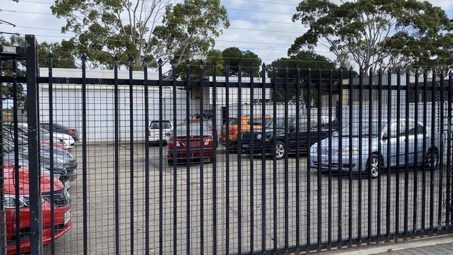 The Blair Athol car yard where the brawl occured. Picture: Gabriel Polychronis