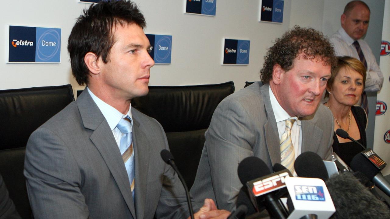 Ben Cousins and his manager Ricky Nixon in 2007.
