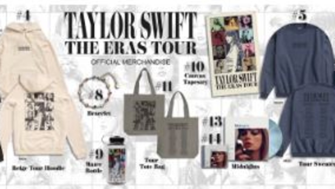 Taylor Swift The Eras Tour offical merch. Credit: Frontier Touring