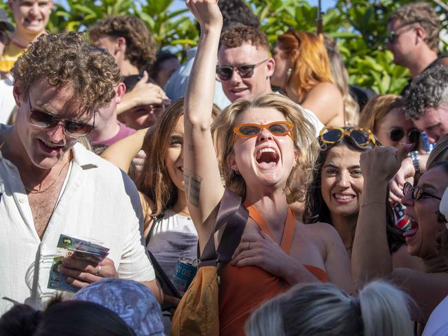 SYDNEY, AUSTRALIA - NewsWire Photos - APRIL 25, 2025. 2UP attracting a huge crowd of young punters celebrating Anzac Day at the Closely Hotel. NewsWire / Simon Bullard.