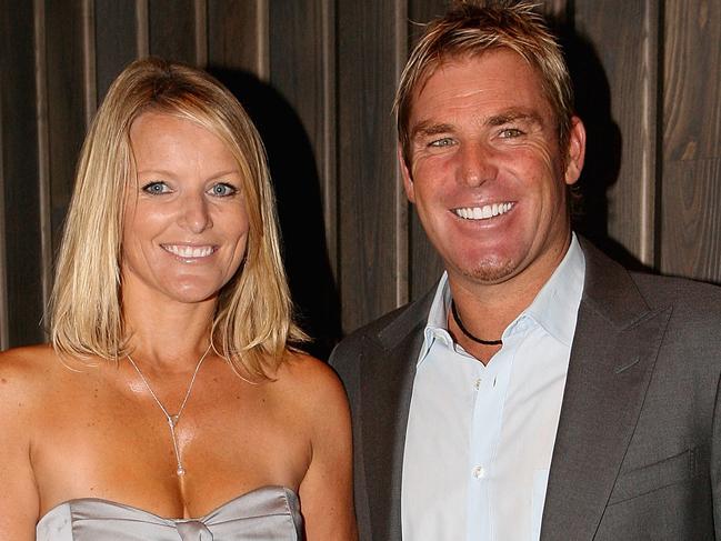 MELBOURNE, AUSTRALIA - APRIL 21:  Simone Warne and Shane Warne attend the opening party of the Crown Metropol hotel on April 21, 2010 in Melbourne, Australia.  (Photo by Robert Prezioso/Getty Images)