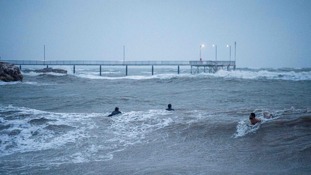 Top End Monsoon Surfing at the Nightcliff Beach, Darwin. Picture: Pema Tamang Pakhrin