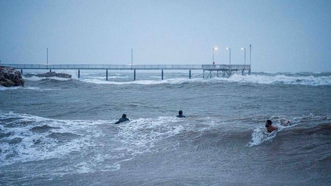 Top End Monsoon Surfing at the Nightcliff Beach, Darwin. Picture: Pema Tamang Pakhrin