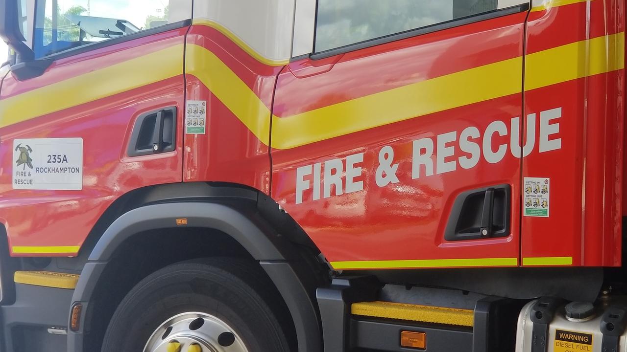 QFES are on the scene of a two-vehicle crash on the New England Highway.