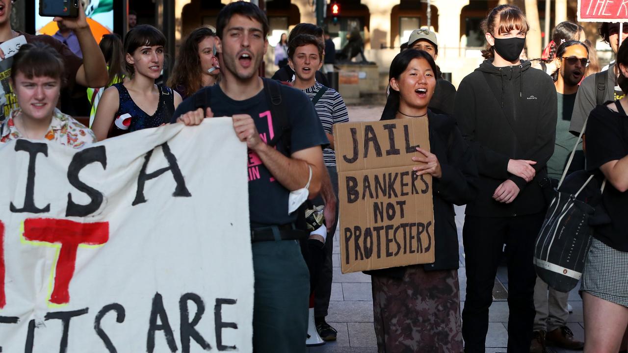 Young tenants protest against rent increases at Martin Place on March 24, 2023 in Sydney, Australia. Picture: Lisa Maree Williams/Getty Images