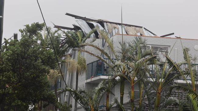 A roof came off the Broadwater Keys Motel at Labrador. Picture Glenn Hampson