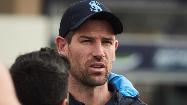 Sturt coach, Martin Mattner at Noarlunga Oval. Picture: Matt Loxton