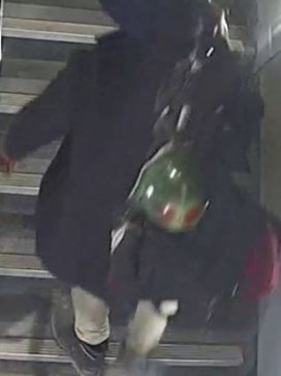 The device was left on a platform near a staircase.