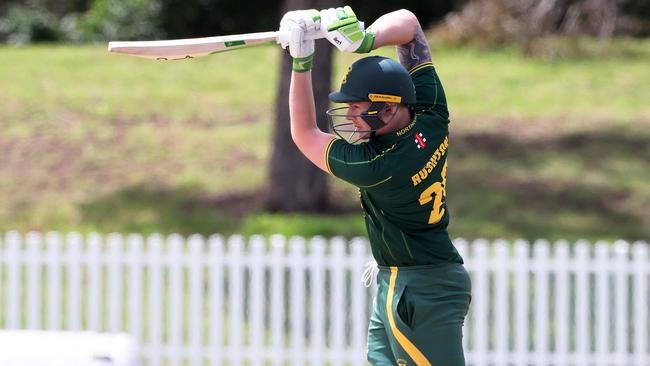 Jonty Rushton batting for Northcote. Picture: George Sal